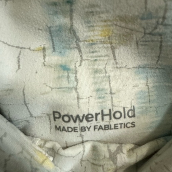 Powerhold Made Fabletics- White Reflective Crackle HighRise Leggings Medium EUC - Picture 4 of 5